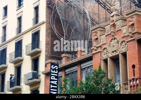 Musée Fundacio Antoni Tapies, Barcelone, Catalogne, Espagne, Europe Banque D'Images