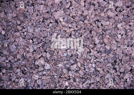 Gros plan d'une surface formée par un panneau en liège naturel Banque D'Images