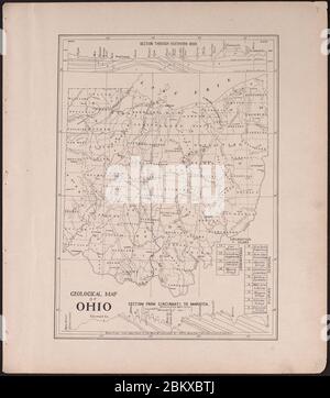 Atlas illustré du comté de Guernesey, Ohio. Banque D'Images