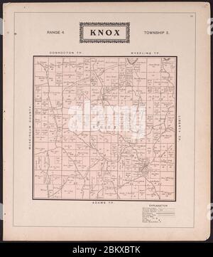 Atlas illustré du comté de Guernesey, Ohio. Banque D'Images