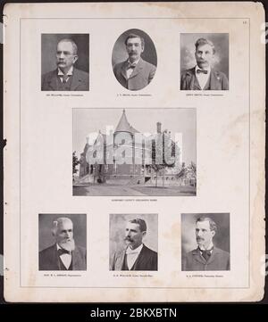 Atlas illustré du comté de Guernesey, Ohio. Banque D'Images