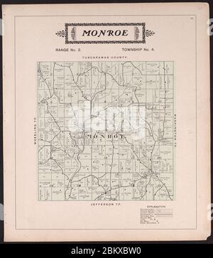 Atlas illustré du comté de Guernesey, Ohio. Banque D'Images