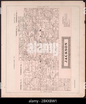 Atlas illustré du comté de Guernesey, Ohio. Banque D'Images