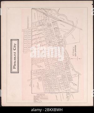 Atlas illustré du comté de Guernesey, Ohio. Banque D'Images
