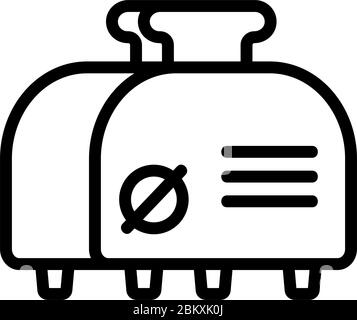 grille-pain automatique avec deux tranches de pain sur l'icône de minuteur illustration vectorielle Illustration de Vecteur