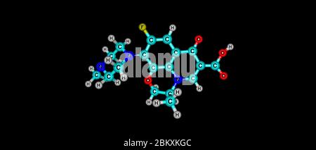 La lévofloxacine est un antibiotique. Il est utilisé pour traiter un certain nombre d'infections bactériennes - sinusite bactérienne, pneumonie, infections urinaires, pros chroniques Banque D'Images
