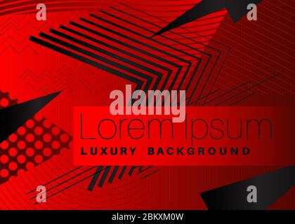 Arrière-plan de flèche exclusif haut de gamme minimaliste. Éléments géométriques de luxe vectoriels à dégradé noir et doré. Illustration de Vecteur