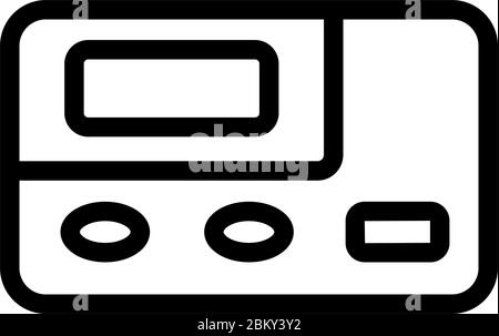 illustration du contour du vecteur de l'icône de réglage de la temporisation Illustration de Vecteur