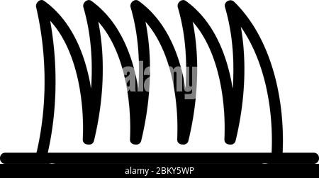 illustration du contour vectoriel de l'icône herbe à espacement étroit Illustration de Vecteur