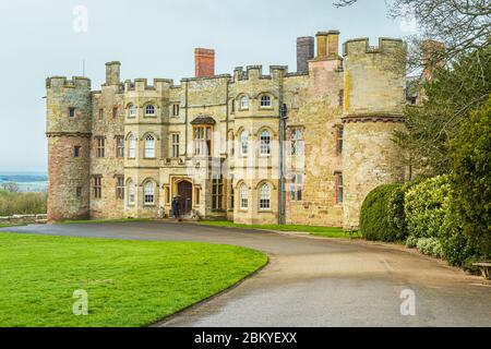 Herefordshire, Angleterre, 3 avril 2019 : vue sur le château de Croft. Banque D'Images