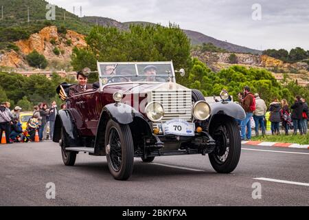 MARS 2018: Rolls Royce Twenty, 60 e édition internationale voiture vintage ralye Barcelona Sitges Banque D'Images
