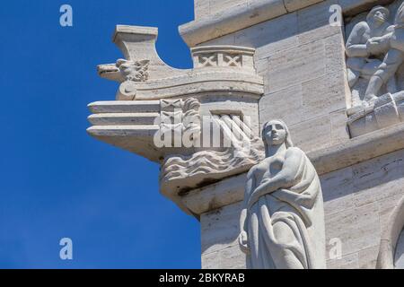 Arche triomphale Arco della Vittoria, Monumento ai Caduti,1931, Marcello Piacentini, Gênes, Ligurie, Italie