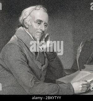 BENJAMIN RUSH (1746-1813), dirigeant civique américain et signataire de la Déclaration d'indépendance, vers 1818 Banque D'Images