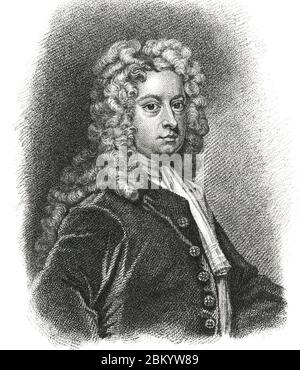 JOSEPH ADDISON (1672-1719) dramaturge, politicien, poète et essayiste anglais. Banque D'Images