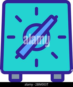 illustration du contour vectoriel de l'icône de plaque chauffante auxiliaire Illustration de Vecteur