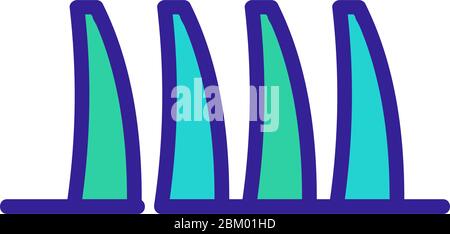 illustration du contour vectoriel de l'icône herbe à espacement étroit Illustration de Vecteur