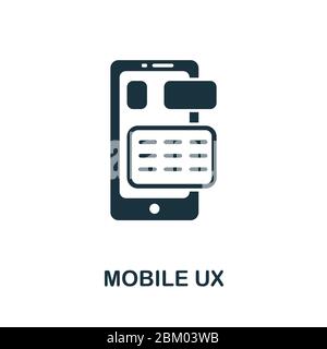 Icône UX mobile de la collection de développement d'applications mobiles. Simple Line Mobile UX icône pour les modèles, la conception Web et les infographies Illustration de Vecteur