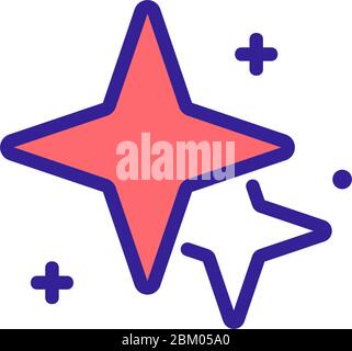 illustration du contour vectoriel de l'icône effet de brillance quadrangulaire Illustration de Vecteur