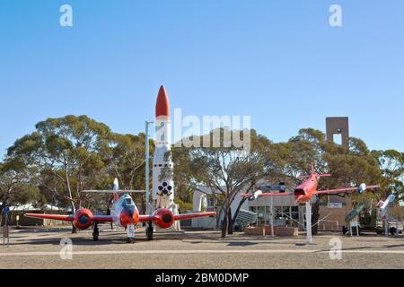 Expositions du parc national de l'aérospatiale et des missiles de Woomera, Australie méridionale, Australie Banque D'Images