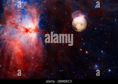 Pluton. Des planètes de qualité impressionnante du système solaire. Éléments de cette image fournie par la NASA Banque D'Images