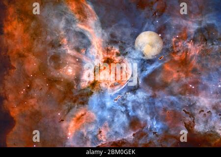 Pluton. Des planètes de qualité impressionnante du système solaire. Éléments de cette image fournie par la NASA Banque D'Images