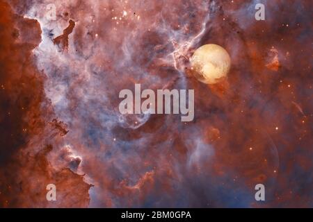 Pluton. Des planètes de qualité impressionnante du système solaire. Éléments de cette image fournie par la NASA Banque D'Images