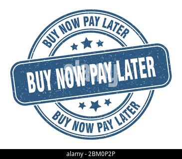 acheter maintenant payer plus tard timbre. acheter maintenant payer plus tard étiquette. rond grunge signe Illustration de Vecteur