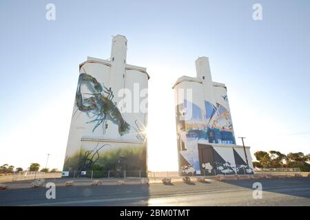 Silo art, Waikerie, Australie méridionale Banque D'Images