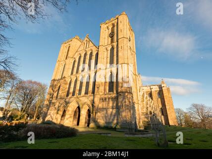 Vue extérieure de la cathédrale de Ripon dans le North Yorkshire Banque D'Images