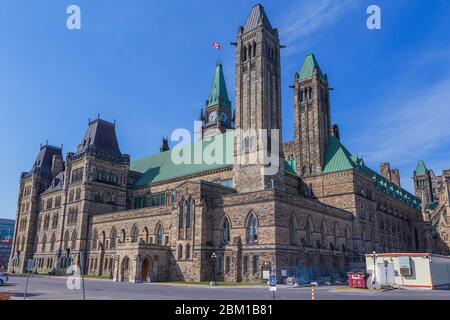 Parlement, immeuble du Centre, 1927, John A. Pearson, Jean-Omer Marchand, Ottawa (Ontario), Canada Banque D'Images