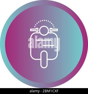 Magnifique icône de la gamme Scooter Vector Illustration de Vecteur