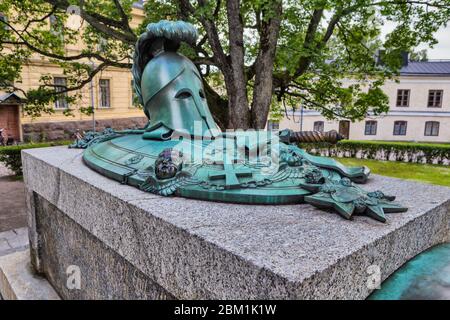 Tombe d'Augustin Ehrensvard, 1805 ans, Johan Tobias Sergel, Suomenlinna, Finlande Banque D'Images