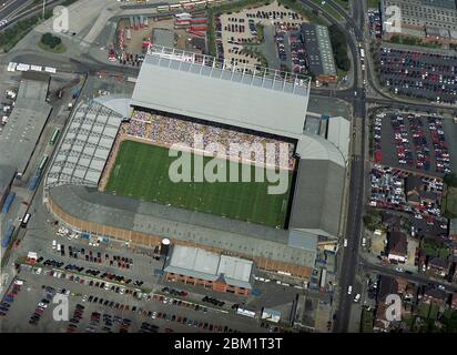 Vue aérienne du stade Leeds United Elland Road, 9 août 1997, contre Arsenal, West Yorkshire, Angleterre du Nord Banque D'Images