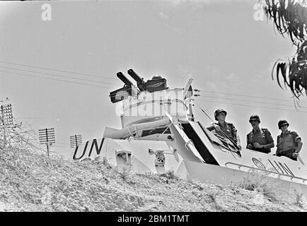 Voiture blindée suédoise à Chypre 1964. Photo Bo Arrhed Banque D'Images