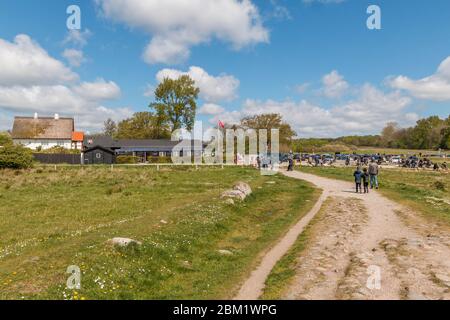 Kalo, Danemark - 02 mai 2020 : Kalo slotscafe, café noir à kalo slotskro. Le célèbre château inn situé sur Djursland au Danemark Banque D'Images