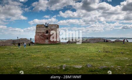 Kalo, Danemark - 02 mai 2020 : le château de Kalo (Kalø Slot) est un château en ruines historique situé dans l'est du Jutland, Djursland, Danemark. Il a été construit dans le Banque D'Images