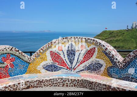 Lima, Pérou; février 26 2011: Vue sur le Parque del Amor dans le district de Miraflores Banque D'Images