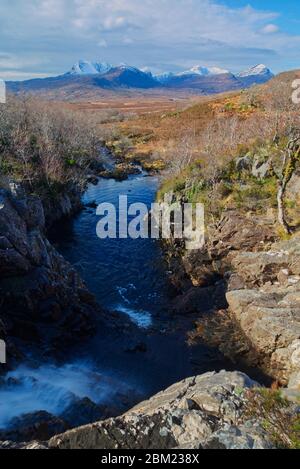 River Runie à Coigach, Highland Écosse Banque D'Images