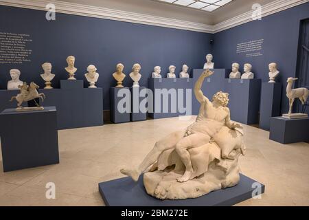 Plâtre de sculpture grecque et romaine antique, utilisé pour le dessin, dans la collection de l'Académie royale des Beaux-Arts de San Fernando, Madrid, Espagne, Banque D'Images
