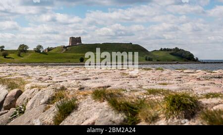 Le château de Kalo (Kalø Slot) est un château en ruines historique situé dans l'est du Jutland, Djursland, Danemark. Il a été construit au XIVe siècle. Ruine du château de Kalo Banque D'Images