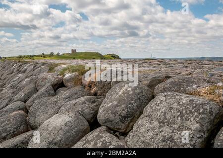 Le château de Kalo (Kalø Slot) est un château en ruines historique situé dans l'est du Jutland, Djursland, Danemark. Il a été construit au XIVe siècle. Ruine du château de Kalo Banque D'Images