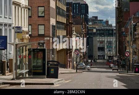 Un centre-ville de Glasgow samedi pendant l'isolement Banque D'Images