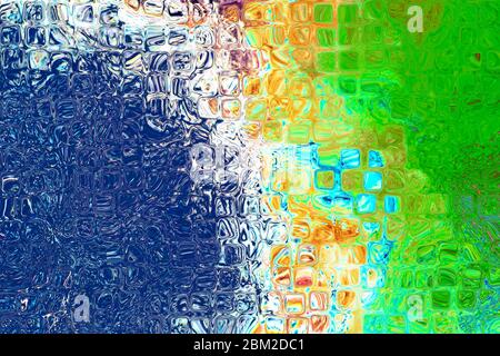 Motif de forme de cube multicolore comme arrière-plan abstrait. Image générée numériquement. Banque D'Images