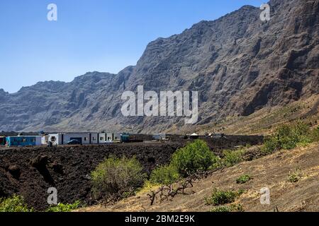 Guesthouse Marisa, Chã das Caldeiras, île de Fogo, île de feu, Cap-Vert, Cabo Verde, Afrique. Banque D'Images