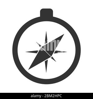 Icône de boussole vectorielle. Conception plate isolée sur un fond blanc pour les sites Web et les applications Illustration de Vecteur