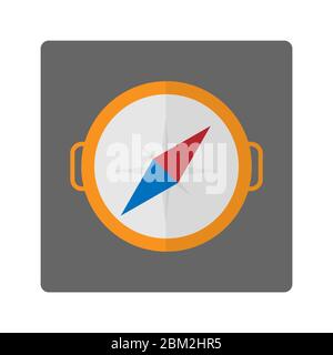 Icône de boussole vectorielle. Conception plate isolée sur un fond blanc pour les sites Web et les applications Illustration de Vecteur