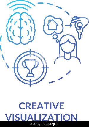 Icône de concept de visualisation créative Illustration de Vecteur