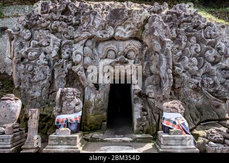 Temple de Goa Gajah et grotte de l'éléphant Banque D'Images