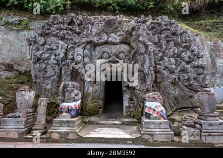 Temple de Goa Gajah et grotte de l'éléphant Banque D'Images