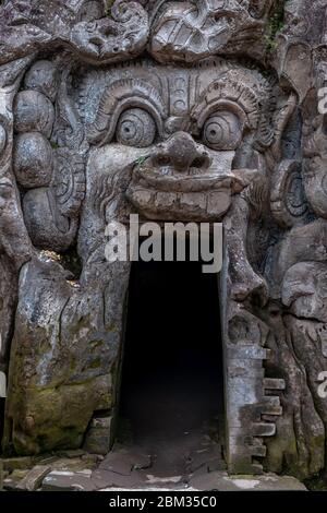 Temple de Goa Gajah et grotte de l'éléphant Banque D'Images